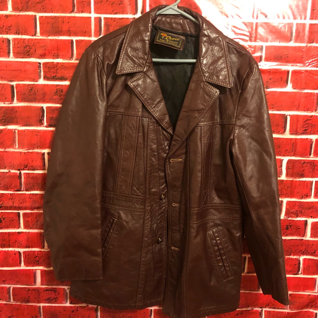 Authentic Vintage Mens 70s Reeds Leather Jacket